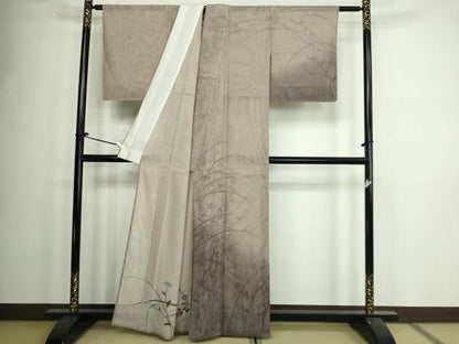 平和屋着物▽訪問着 無双 紗袷 紗×紗 枝花文 金彩 正絹 逸品 未使用 DAAW9187sf