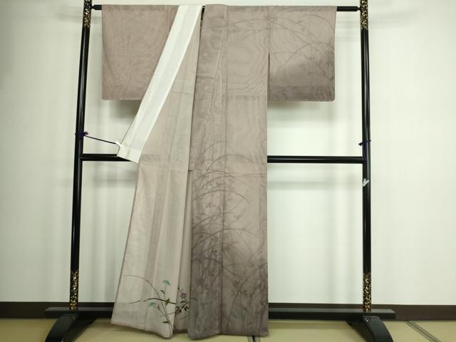 平和屋着物▽訪問着 無双 紗袷 紗×紗 枝花文 金彩 正絹 逸品 未使用 DAAW9187sf
