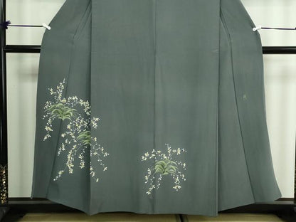 平和屋着物▽訪問着 単衣 作家物 草花文 正絹 逸品 DAAW9189sf