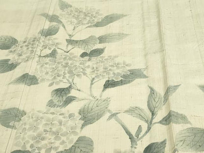 平和屋着物▽訪問着 単衣 生紬 紫陽花 正絹 逸品 DAAW9192sf