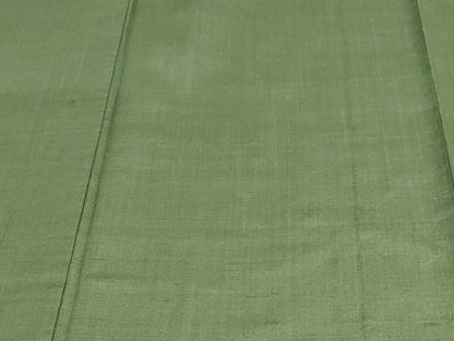 平和屋着物▽上質な紬 単衣 老竹色 正絹 逸品 DAAW9195sf