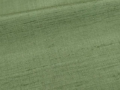 平和屋着物▽上質な紬 単衣 老竹色 正絹 逸品 DAAW9195sf