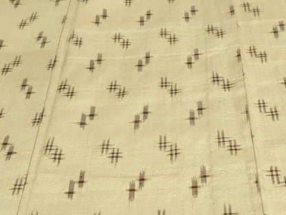平和屋着物▽上質な紬 単衣 絣文様 正絹 逸品 DAAW9196sf
