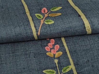 平和屋着物▽上質な紬 単衣 枝葉間道 正絹 逸品 DAAW9197sf