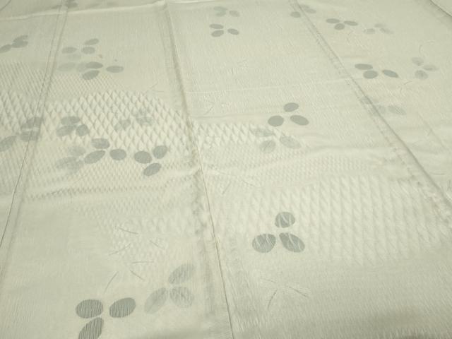 平和屋着物▽上質な小紋 単衣 舞葉文 正絹 逸品 DAAW9200sf