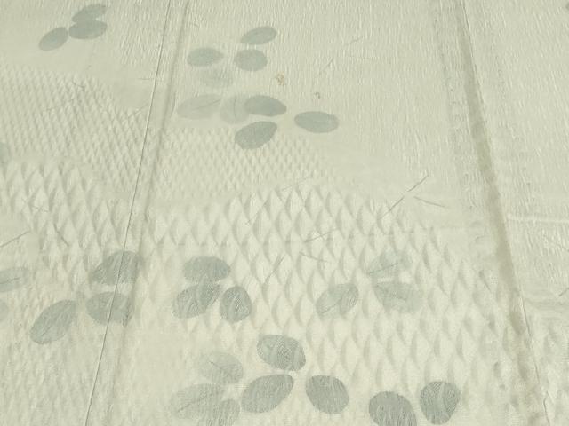 平和屋着物▽上質な小紋 単衣 舞葉文 正絹 逸品 DAAW9200sf