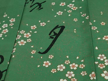 平和屋着物▽小紋　単衣　舞桜文　洗える着物　DAAW9204sf