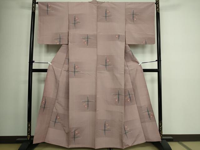 平和屋着物▽本場越後伝承紬 単衣 陶彩間道 証紙付き 正絹 逸品 未使用 DAAW9209sf