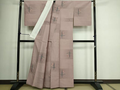 平和屋着物▽本場越後伝承紬 単衣 陶彩間道 証紙付き 正絹 逸品 未使用 DAAW9209sf