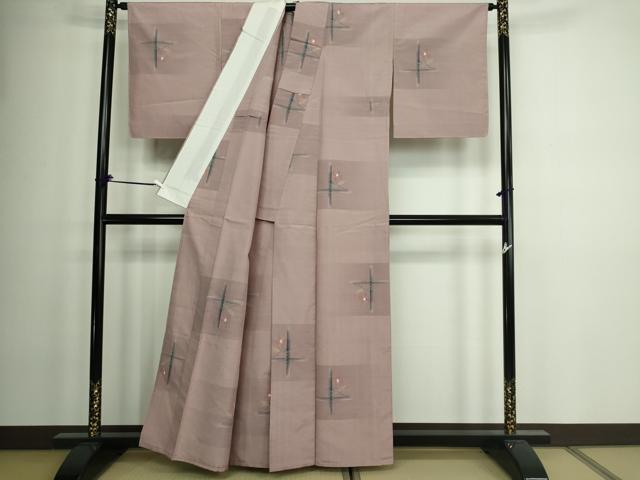 平和屋着物▽本場越後伝承紬 単衣 陶彩間道 証紙付き 正絹 逸品 未使用 DAAW9209sf