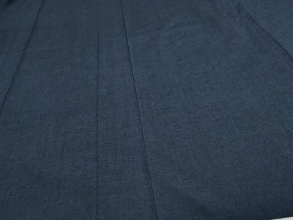 平和屋着物▽男性　紬　単衣　濃藍色　正絹　逸品　DAAW9210sf