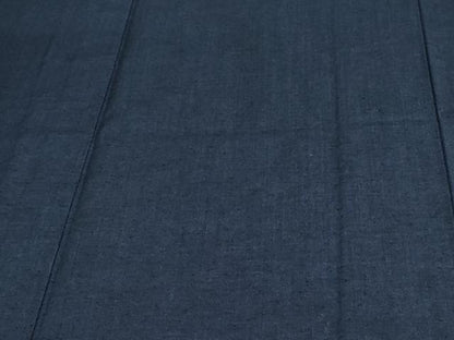 平和屋着物▽男性　紬　単衣　濃藍色　正絹　逸品　DAAW9210sf