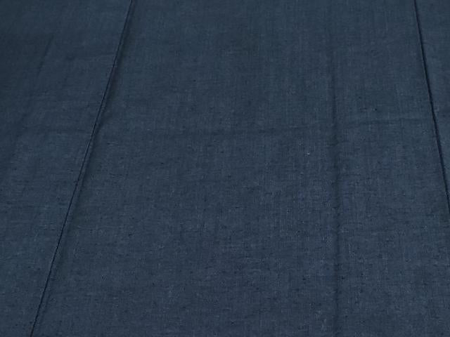 平和屋着物▽男性　紬　単衣　濃藍色　正絹　逸品　DAAW9210sf