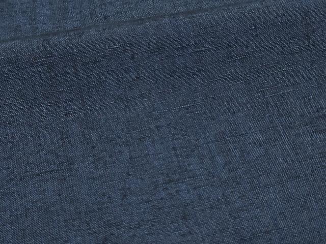 平和屋着物▽男性　紬　単衣　濃藍色　正絹　逸品　DAAW9210sf