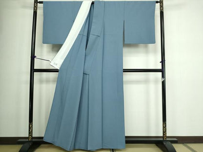 平和屋着物▽洗える最高級着物　＜英＞はなぶさ謹製　色無地　単衣　薄花色　洗える着物　DAAW9212sf