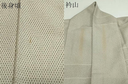平和屋着物▽小紋 単衣 亀甲柄 洗える着物 DAAW9213sf