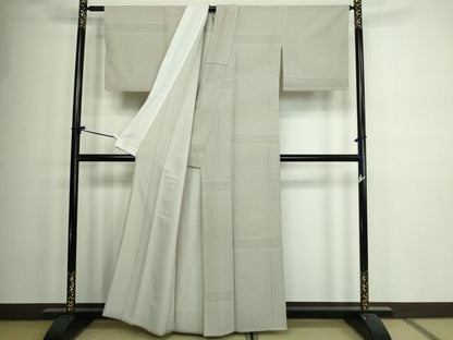 平和屋着物▽小紋 単衣 亀甲柄 洗える着物 DAAW9213sf