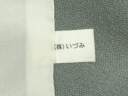 平和屋着物▽江戸小紋 単衣 鮫小紋柄 灰色 ロング丈 正絹 逸品 DAAW9214sf