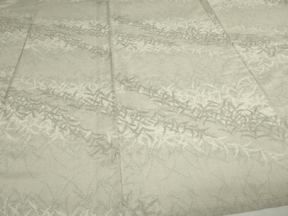 平和屋着物▽上質な紬 単衣 草葉文 正絹 逸品 DAAW9217sf