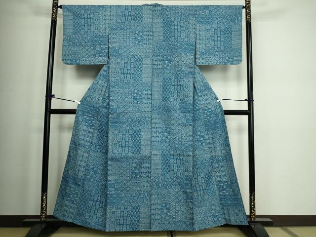 平和屋着物▽上質な紬 単衣 草花文 正絹 逸品 DAAW9221sf