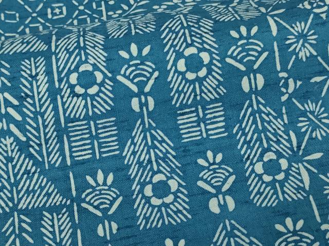 平和屋着物▽上質な紬 単衣 草花文 正絹 逸品 DAAW9221sf