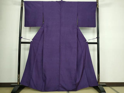 平和屋着物▽上質なお召　単衣　抽象文様　正絹　逸品　DAAW9228sf