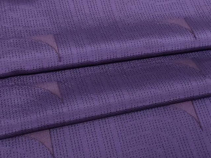 平和屋着物▽上質なお召　単衣　抽象文様　正絹　逸品　DAAW9228sf