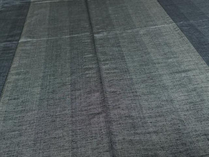 平和屋着物▽上質な紬 単衣 格子 正絹 逸品 DAAW9229sf
