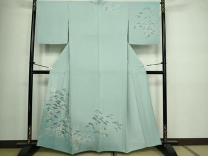 平和屋着物▽訪問着 単衣 花松文 正絹 逸品 DAAW9233sf