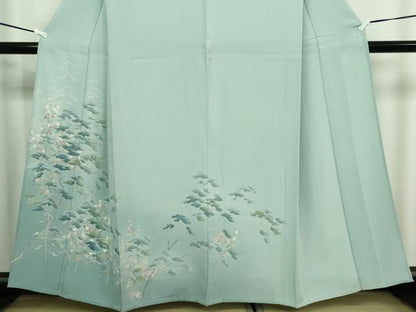 平和屋着物▽訪問着 単衣 花松文 正絹 逸品 DAAW9233sf