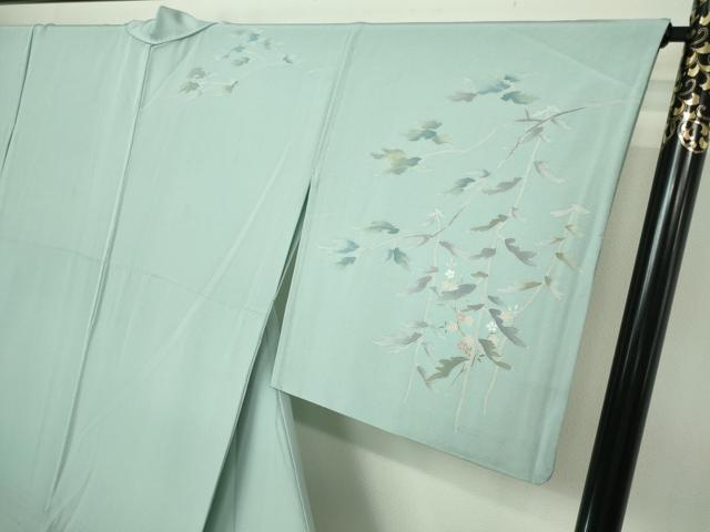 平和屋着物▽訪問着 単衣 花松文 正絹 逸品 DAAW9233sf