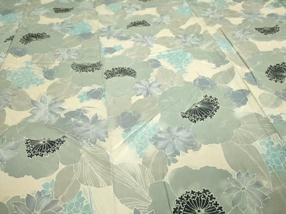 平和屋着物▽上質な小紋 単衣 舞花文 正絹 逸品 未使用 DAAW9239sf