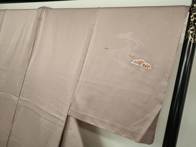 平和屋着物▽男性 単衣 風景文 暈し染め 正絹 逸品 DAAW9242sf