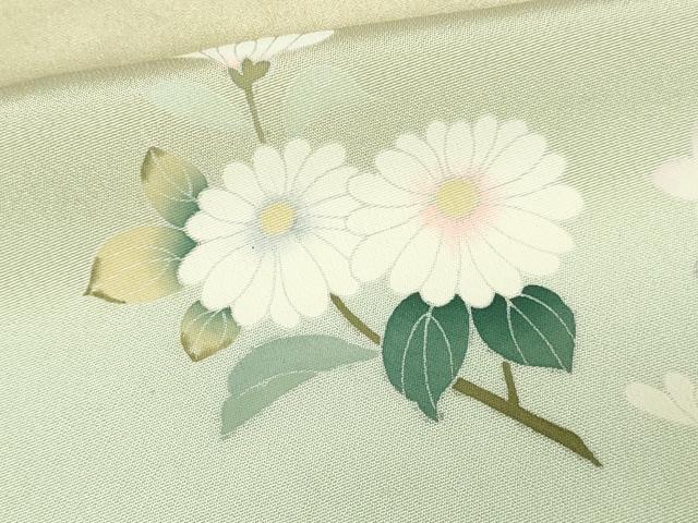 平和屋着物▽訪問着 単衣 枝花文 暈し染め 正絹 逸品 DAAW9248sf