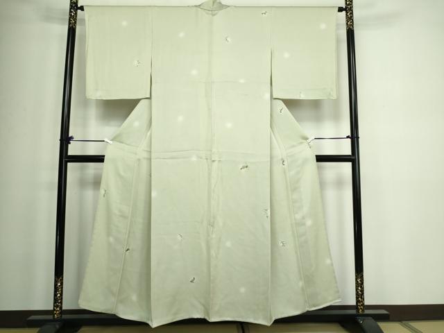 平和屋着物▽上質な小紋 単衣 草花文 暈し染め 正絹 逸品 DAAW9250sf