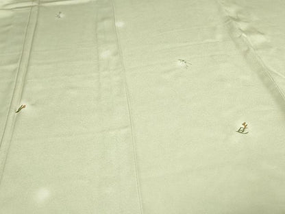 平和屋着物▽上質な小紋 単衣 草花文 暈し染め 正絹 逸品 DAAW9250sf