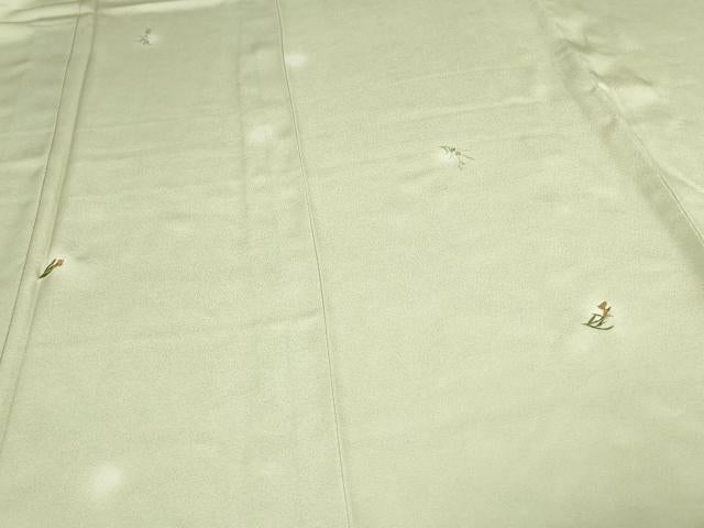 平和屋着物▽上質な小紋 単衣 草花文 暈し染め 正絹 逸品 DAAW9250sf