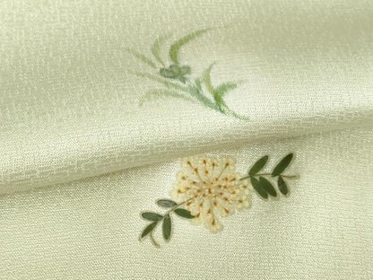 平和屋着物▽上質な小紋 単衣 草花文 暈し染め 正絹 逸品 DAAW9250sf