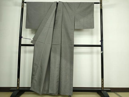 平和屋着物▽訪問着 本場染大島紬 単衣 刺繍 枝花文 正絹 逸品 DAAW9251sf