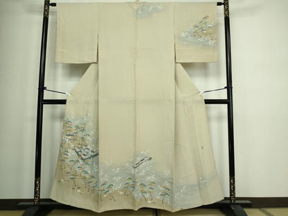 平和屋着物▽訪問着 単衣 作家物 風景文 暈し染め 正絹 逸品 DAAW9254sf