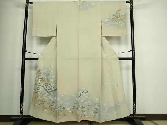 平和屋着物▽訪問着 単衣 作家物 風景文 暈し染め 正絹 逸品 DAAW9254sf
