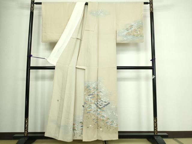 平和屋着物▽訪問着 単衣 作家物 風景文 暈し染め 正絹 逸品 DAAW9254sf