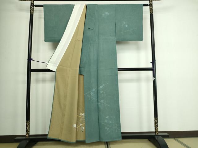 平和屋着物▽訪問着 無双 紗袷 紗×絽 草花文 正絹 逸品 DAAW9259sf