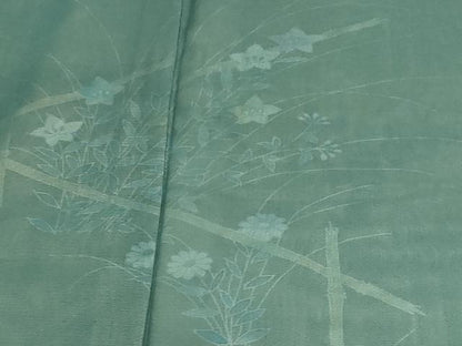 平和屋着物▽訪問着 無双 紗袷 紗×絽 草花文 正絹 逸品 DAAW9259sf
