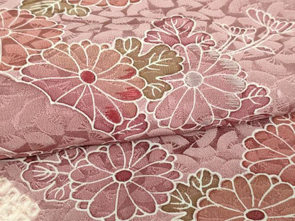 平和屋着物▽訪問着 単衣 絞り 草花文 正絹 逸品 DAAW9261sf