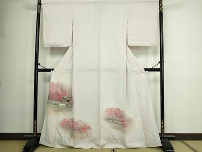 平和屋着物▽豪華色留袖　単衣　手描き　風景文　暈し染め　正絹　逸品　DAAW9267sf