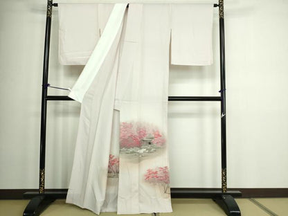 平和屋着物▽豪華色留袖　単衣　手描き　風景文　暈し染め　正絹　逸品　DAAW9267sf