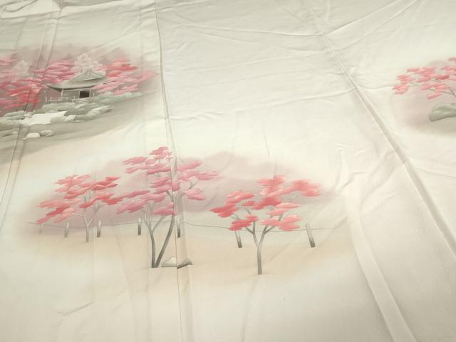平和屋着物▽豪華色留袖　単衣　手描き　風景文　暈し染め　正絹　逸品　DAAW9267sf