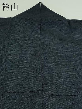 平和屋着物▽本塩沢 単衣 菱文 正絹 逸品 DAAW9268sf