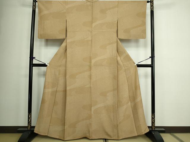 平和屋着物▽江戸小紋 単衣 吉祥花文 正絹 逸品 DAAW9273sf